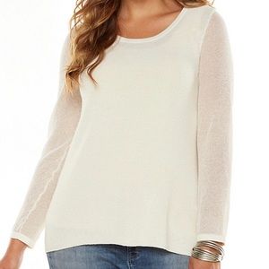 Plus Size Marshmallow Jennifer Lopez Lurex Sweater
